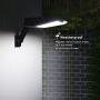 Solar Street Light Outdoor 48LEDs 900LM Waterproof IP65 4 Modes Emergency Light with PIR Motion Sensor, All-in-one Cordless Lamp, for Street Road Garden Yard Pathway