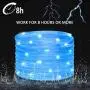 JMEXSUSS 8 Modes Solar Powered Light Rope,39.4ft 120LED Outdoor Solar Rope Lights, Waterproof Solar LED Christmas Light for Garden, Fence, Patio, Yard, Wedding, Christmas,Halloween (Blue) JMEXSUSS 8 Modes Solar Powered Light Rope,39.4ft 120LED Outdoor Solar Rope Lights, Waterproof Solar LED Christmas Light for Garden, Fence, Patio, Yard, Wedding, Christmas,Halloween (Blue)