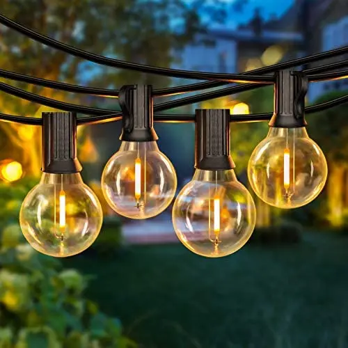 50FT LED G40 Globe String Lights, Shatterproof Outdoor Patio String Lights 2200K with 50+2 Dimmable Edison Bulbs, 50 Backyard Hanging Lights, Bistro Light Waterproof for Balcony Party Wedding Market 50FT LED G40 Globe String Lights, Shatterproof Outdoor Patio String Lights 2200K with 50+2 Dimmable Edison Bulbs, 50 Backyard Hanging Lights, Bistro Light Waterproof for Balcony Party Wedding Market