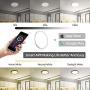 LED Flush Mount Ceiling Light, Smart app Control, Surface Mounted Ceiling Light for Living Room, Dining Room, Kitchen (White, Two Pack)