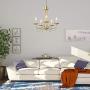 Gold Dining Room Chandelier, 5 Lights Modern Gold Light Fixtures for Living Room, Bedroom, Kitchen, Foyer, W18.5'' x H23.5''