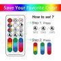 LED Color Changing Light Bulb, ProPOW 10W RGB Light Bulbs with Remote, Dimmable 60W Equivalent Daylight White – Timing Function - A19 E26 Screw Base RGBW Bulb for Home Decor, Bedroom, Party(2 Pack)