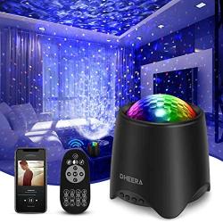 LED Star Projector,Dheera Galaxy Projector Built-in Bluetooth Speaker with Adjustable Brightness/Speed/Color, Night Light Projector with White Noise for Kids, Room Decor and Party