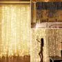 AMIR Upgraded Window Curtain String Lights, Sound Activated Function Can Sync with Any Voice, 9.8 FT 300 LED USB Powered Room Decor Lights, Wedding Party Birthday Christmas Halloween Decorations