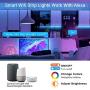 LED Strip Lights 32.8ft, Allkeys Led Lights Strip 5050 RGB 300 LEDs with 24 Keys IR Remote Controllers, LED Lights Color Changing Waterproof Music Sync APP Control for Bedroom Party Home Decoration