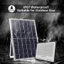 TENKOO 300W LED Solar Flood Light Dusk to Dawn Solar Powered Street Light Outdoor Waterproof IP67 with Remote Control Solar Security Light for Backyard|Garage|Driveway|Basketball Court