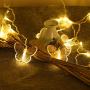 Decorman Curtain Lights 48 LED USB Powered 8 Modes Waterproof Window Curtain String Lights with 10 Butterflies Twinkle Lights for Christmas Holiday Party Room Decoration (Warm White)