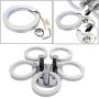 Flush Mount LED Ceiling Lights, Modern Acrylic Chandeliers, 5 Head Circle Ring Ceiling Light Lamp for Livingroom Bedroom Kitchen Room