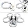 Flush Mount LED Ceiling Lights, Modern Acrylic Chandeliers, 5 Head Circle Ring Ceiling Light Lamp for Livingroom Bedroom Kitchen Room