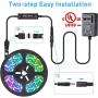 32.8ft LED Strip Lights, HitLights RGB Ultra Brighter Color Changing Led Tape Lights 5050 300 LEDs Flexible Light Strips with RF Remote, UL Power Supply for Home Room Party TV Bedroom