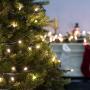 Amazon Basics 100 LED Commercial Grade Outdoor Christmas String Lights - Green Rope, Warm White LED, 33-Foot