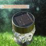 Solar Lights Outdoor - Outdoor Garden Lights, Color Changing LED Solar Powered Pathway Lights, Outdoor Landscape Lighting for Lawn/Patio/Yard/Walkway/Driveway (Stainless Steel)