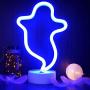 YIVIYAR Ghost Neon Night Light LED Sign, USB/Battery Ghost Decor Halloween Party Decorations Halloween Office Decorations Halloween Home Decor Halloween Decorations Indoor Halloween Party Decor(Ghost)