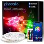 Phopollo Bluetooth Led Strip Lights, 65.6ft Flexible Led Lights with Phone Control and 24 Keys Remote for Bedroom, House, Holiday Decoration
