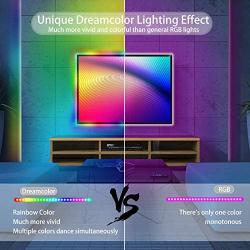 Dreamcolor LED Strip Lights, 32.8FT/10M RGBIC App Control Light Strips with Chasing Multicolor Effect, Waterproof Music Sync 5050 Led Light for Bedroom Kitchen TV Dorm Garden Party Under Cabinet