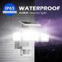 Solar Lights Outdoor,AOBISI 1600LM Led Security Light IP65 Waterproof Outdoor Flood Light, 3 Adjustable Heads for Entryways, Patio, Yard (White)