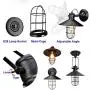 Black Industrial Wall Sconce Lighting, Adjustable Rustic Farmhouse Wall Light Fixture with Metal Cage Clear Glass Shade, Indoor Vintage Antique Wall Lamp for Living Room Entryway Porch Bar Restaurant