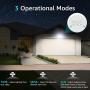 Olafus 50W LED Security Lights Motion Sensor, 5500LM Outdoor PIR Flood Light, IP65 Waterproof Exterior Floodlight Fixture, 2 Head Motion Detector Outside Lighting for Garage, Porch, Yard, 5000K White