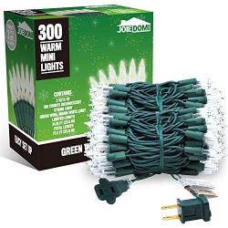 2 Sets 150 Counts Clear Green Wire Christmas Light, Warm White Lights for Indoor or Outdoor Christmas Decorations