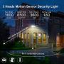 Gelpal LED Solar Security Motion Sensor Outdoor Lights with 3 Adjustable Heads Ultra Bright 1600LM 6500K and IP65 Waterproof Flood Lights for Garden, Backyard, Pathway, Garage & Patio(White)