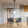 TODOLUZ Vintage Glass Pendant Light in Rubbed Bronze Adjustable Mini Chandelier with Opal White Shades for Kitchen Hallway Study Dining Room