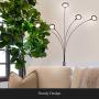 Brightech Orion - Super Bright, Modern LED Arc Lamp - 5 Adjustable Arms & Light Heads Arch Over The Couch - Standing Tree Lamp for Living Rooms - Bright Hanging Lighting - Oil Rubbed Bronze