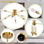 8-Light Gold Sputnik Light Fixture, Semi Flush Mount Ceiling Light Fixture, Sputnik Chandelier, Modern Ceiling Light for Kitchen Living Room Dining Room Bedroom Hallway Foyer