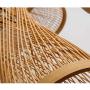 DLGGO Southeast Asian Tropical DIY Wicker Rattan Retro Lantern Pendant Lamp, Bamboo Spiral Shade, Bedroom Living Room Ceiling Chandelier Teahouse Dining Room Bar Cafe Club Single Head Hanging Lamp E27