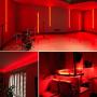 Red LED Rope Strip Lights bright led strip red led strip red only touch dimmable Marreal 16.4ft/5m 12V 300 LEDs Flexible Cuttable Non-Waterproof for Christmas Home Kitchen Indoor Party Room Decoration