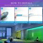 LED Strip Light55ft ,RGB16Meters Flexible Rope Lights 5050 SMD RGB 480 LEDs Non Waterproof NUOENXUAN Tape Light with 44 Keys Wireless Remote Control and 24V Power Adapter for Home Kitchen Holiday