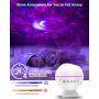 Star Projector Night Light, Galaxy Projector Lights for Bedroom Ceiling Kids Adults Party,Led Nebula Cloud/Moving Ocean Wave/Moon Starlight Projector with Remote/Voice Control,Gift for Baby Christmas