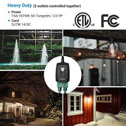 DEWENWILS Outdoor Indoor Remote Control Outlet Power Strip Weatherproof, Wireless Electrical Plug in Light Switches, Separately Controlled 3 Pack Receivers, 15 AMP, 100 FT Range, ETL Listed