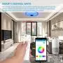 SOOTOP LED Music Ceiling Light, Imitating Crystal Border with Bluetooth Speaker Ceiling Crystal Lamp for Living Room Bedroom, Dimmable White Warm Light RGB Color Changing SOOTOP LED Music Ceiling Light, Imitating Crystal Border with Bluetooth Speaker Ceiling Crystal Lamp for Living Room Bedroom, Dimmable White Warm Light RGB Color Changing