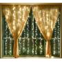 Curtain String Lights,300 Brilliant LED Lights USB Powered Window String Light,8 Lighting Modes,IP64 Waterproof Decorative Lights for Wedding, Home, Party, Bedroom (Warm Light) (9.8ftx9.8ft)
