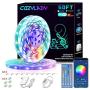 Cozylady LED Strip Lights 50Ft Controlled by APP, Remote , Voice