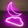 Protecu Cloud Light Neon Sign, LED Signs for Bedroom Neon Signs for Wall Decor, LED Neon Lights Light Up Signs for Kids Living Room, Birthday, Wedding Party, Christmas, New Year Home Decor (Pink)