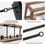 LEDMO 60W Kitchen Island Lighting Farmhouse Chandelier, Wooden Metal Industrial Dining Room Chandelier, Five dimmable E26 Bulbs
