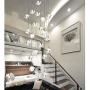 Crystal Chandeliers Raindrop Pendant Light 20 Lights LED Modern Hanging Ceiling Light Fixture for Staircase Dining Room Bedroom Living Room