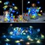 Tropical Fishes String Lights Battery Operated with Timer and Remote, 14ft 40 LED Waterproof Decorative 8 Modes Fish Lights for Indoor Outdoor Halloween,Thanksgiving,Christmas(Warm White)