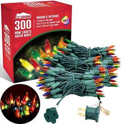 Joiedomi 100-Count Multi Color Christmas Lights (Set of 3), Clear Lights Bulbs Xmas Lights, Green Wire Christmas Lights for Outdoor/Indoor Decorations