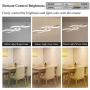 Modern Pendant Lighting White LED Pendant Light for Contemporary Living Dining Room Kitchen Island Dimmable Chandelier Dimming Ceiling Lamp Minimalist Wave Hanging Light Fixture with Remote (White)