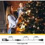 KINGSO LED Christmas String Lights Outdoor Waterproof IP65 600 LED 210ft in Total 3000K Warm White 8 Modes Green Wire Fairy Lights Plug in End to End Indoor for Christmas Halloween Party Garden Deco