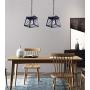 Ncmoyin Metal Country Chandeliers,Retro Black Pendant Light Loft Ceiling Light Luminaire,Small Dining Room Light Fixture