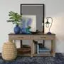 Henn&Hart Nautical Bedside Table Lamp for Kitchen, Dining Room, Living Room, Foyer, Blue