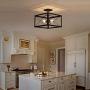 KDG Flush Mount Ceiling Light Fixture Semi Industrial Black 4 Lighting Fixtures for Hallway Entryway Passway Dining Room Bedroom Balcony Living Room KDG Flush Mount Ceiling Light Fixture Semi Industrial Black 4 Lighting Fixtures for Hallway Entryway Passway Dining Room Bedroom Balcony Living Room
