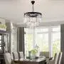 Zgear 7 Lights Luxury Modern/Contemporary Crystal Chandelier Ceiling Light Pendant Light for Dining Room, Living Room (7 Lights)