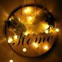Globe String Lights for Bedroom, Christmas Lights, HuTools Crystal Crackle Ball Lights 10Ft 30 LED Warm White Battery Operated Fairy Hanging Lights Perfect for Indoor, Outdoor