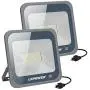 LEPOWER 50W LED Flood Light Outdoor, Work Light with Plug, IP66 Waterproof Outdoor LED Lights Super Bright 5000lm 6000K White Light for Yard, Garden, Party (2 Pack)