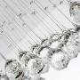Modern K9 Crystal Raindrop Chandelier Lighting Flush Mount Ceiling Light Fixture for Dining Room,Lobby,Kitchen Island (8 Lights)