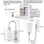 LUXSWAY 12 Colors Changing Wall Lamp Battery Operated, Dimmable Up/ Down Wall Sconce with Remote, Wireless Over Bed Headboard Light for Bedroom Hallway Home Decor- 1Pack
